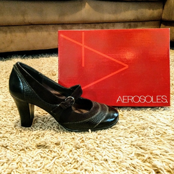 aerosoles black heels